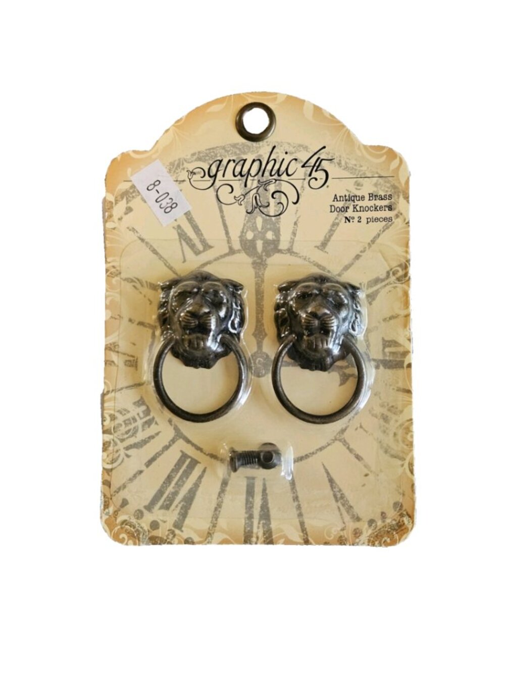 Lion Antique Door Knockers - Brass Tone